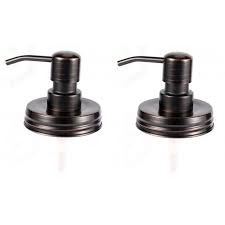 Slide the new pump and straw assembly into the dispenser head. Lexon Oil Bronze Soap Dispenser Lids Stainless Steel Lotion Dispenser Pump Replacement For Mason Jar Bathroom Kitchen Extra Long Tubes Rustproof Walmart Com Soap Dispenser Mason Jar Soap Dispenser Mason Jar