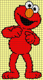 Both patterns yield the same results. Elmo Graph And Row By Row Written Crochet Instructions 01 Yarnloveaffair Com