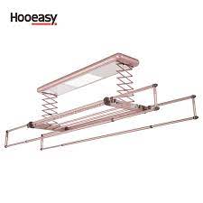 Hanging a pot rack from the ceiling helps alleviate storage problems by giving you more space. Multifunctional Aluminium Alloy Ceiling Mounted Clothes Drying Rack Hooeasy Electric Clothes Hanger