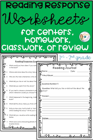 Reading Response Worksheets Reading Response Worksheets Reading Response 2nd Grade Reading
