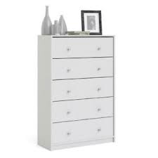 Same day delivery 7 days a week £3.95, or fast store collection. Matt White 5 Drawer Bedroom Chest Drawers Modern European Design 108cm Tall 5713035036672 Ebay