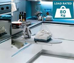You can also choose whether the door on the ironing board cabinet is right or left hung. Pull Out Load Rated Ironing Board Buy Online Box15