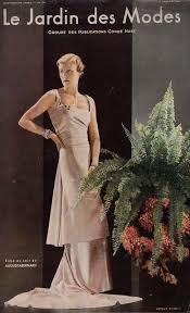 Jardin Des Modes January 1934 Robe By Augusta Bernard Fashion History Fashion Formal Evening Wear