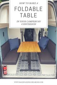 How To Build A Foldable Table In Your Campervan Simple Cheap Foldable Table Camping Table Camper Table