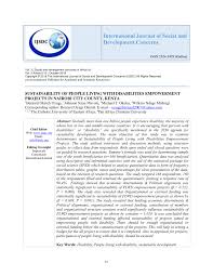 Pdf Sustainability Of People Living With Disabilities Empowerment Projects In Nairobi City County Kenya