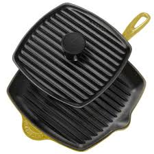 Le Creuset Enameled Cast Iron Panini Press Skillet Grill Set Soleil See This Awesome Image Roasting Pans Grill Set Creuset Cast Iron Cookware