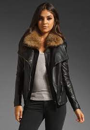 Mackage Modern Leather Jora Jacket With Fur Collar Fur Leather Jacket Mackage Leather Jacket Jackets