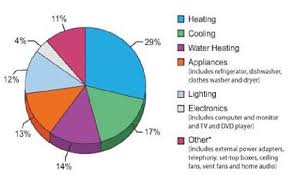 pi chart of energy consumed in the typical american