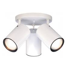 Glass shade protects the bulbs. Nuvo 3 Light Semi Flush Mount Straight Cylinder R30 Light Fixture Nuvo Sf76 422 Homelectrical Com