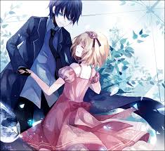 Boy, anime and anime boy image on we heart it. Blue Eyes Couple Duo Female Male Blonde Hair Black Hair Zerochan Anime Image Board