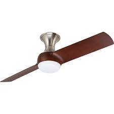Led indoor brushed nickel ceiling fan with light kit. Emerson Cf560bs Brushed Steel Duo 54 2 Blade Hugger Indoor Ceiling Fan Wall Control And Led Light Kit Included Lightingshowplace Com