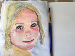 Got bought some paper. It's pulp and not very good. Here's a quick  watercolour I tried