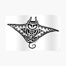 Just one of millions of high quality products available. Tribal Manta Ray Posters Redbubble