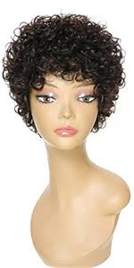 Amazon.com: HUA Pelucas de cabello humano para mujeres negras, 8 pulgadas  corto rizado, cabello brasileño, rizado rizado, 1B/30 : Belleza y Cuidado  Personal