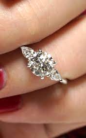 Work With Our Designers To Create The Perfect Ring This Is A Custom T Three Stone Diamond Rings Engagement Three Stone Diamond Engagement Wedding Rings Unique