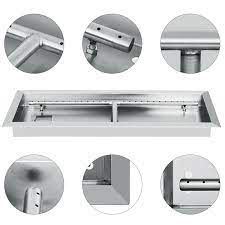 Create diy do it yourself gas fire pits, fire tables, fire bowls, fire features and gas tiki type torches with our lifetime warranted 316 stainless marine grade burners & mounting kits, fittings, & supplies Drop In Fire Pit Pan W Burner 36x12 Inch Stainless Outdoor Diy Linear Trough Yard Garden Outdoor Living Home Garden