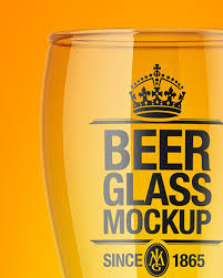 Download Empty Beer Glass Mockup In Cup Bowl Mockups On Yellow Images Object Mockups PSD Mockup Templates
