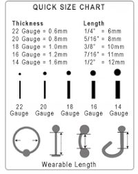 bodyjewelryfactory com sizechart html in 2019 nose stud