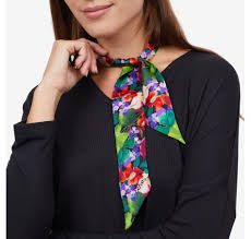 Echo Paradise Floral Ribbon Scarf