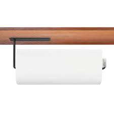 Now, you can just place your paper towel roll at the top of. Amazon Com Hlhyperlink Black Paper Towel Holder Under Cabinet Mount Self Adhesive Paper Towel Holder Wall Mount Large Rolls Kitchen Papertowel Rack Both Available In Adhesive And Screws Sus304 Stainless Steel