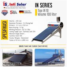 Anda sedang mencari pemanas air untuk kamar mandi? Pemanas Air Matahari Intisolar 100liter Inti Solar Water Heater In10 Shopee Indonesia