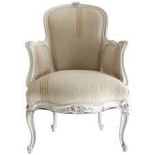 Antique Louis Xv Style Painted French Bergere Chair With Linen Upholstery Linen Upholstery French Bergere Chairs Bergere Chair