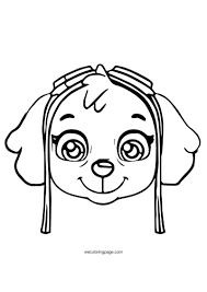 Paw Patrol Skye Face Patrol Coloring Page Paw Patrol Coloring Pages Paw Patrol Coloring Skye Paw Patrol
