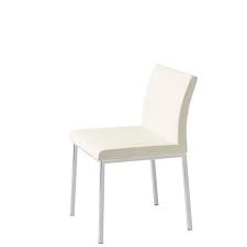 Mobilimodern Alya Chrome Dining Chair Cream Leatherette Dining Chair Upholstery Upholstered Side Chair Side Chairs Dining
