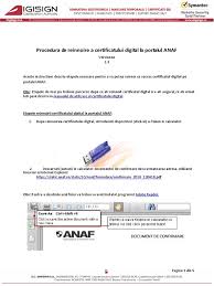 Instructiuni Reinnoire Anaf