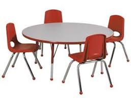 Spc 17103 Xxxsb 14 One 48 Round Activity Table Four 14 Stack Chair Package Round Dining Table Sets Round Table And Chairs Table