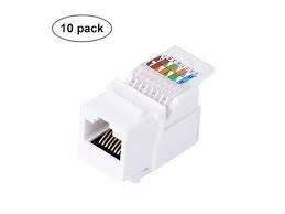 In the keystone keys, both ta and tb wiring schemes are labeled.the wiring diagram is shown with the hook clip on the underside. Cat5e Rj45 Keystone Jack Unshielded Tool Less Keystone Punch Down Stand For Wall Plate Outlet Panel White 10 Pack Newegg Com
