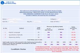 Sbi po 2020 prelims exam was conducted on december 31, 2020 and january 2, 4, 5, 2021. Sbi Po Result 2016 Interview Call Letters Out Download Here