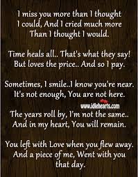 I Miss You More Than I Thought I Could And I Cried Much More Than I Thought Idlehearts