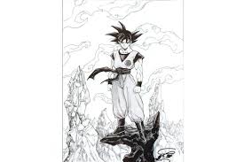 First, draw a circle and a 'v' shape for the chin. Best Dragon Ball Drawings By Manga Artists Hypebeast