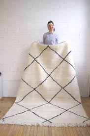 Black And White Moroccan Rug Black And White Moroccan Rug Beni Ourain Wool Carpet 5 5 X8 From Baba Souk White Rug Bedroom White Carpet Bedroom White Moroccan Rugs