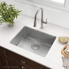 Kitchen sink filter basket drain bathroom bathroom sinks stainless steel undermount for washing dishes under the water pipe. Kraus Kd1us25b 25 Inch Undermount Single Bowl Kitchen Sink With Drainassure Waterway Noisedefend Technology And 16 Gauge Stainless Steel