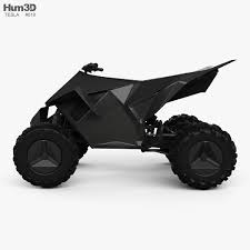 3d Model Of Tesla Cyberquad Atv 2019 Tesla Atv 3d Model