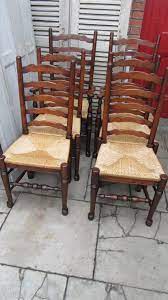 The most common antique ladder back chairs material is silver filled. Antiques Atlas Set Of Six Vintage Ladderback Dining Chairs