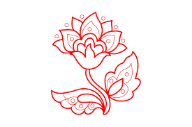 Download Redwork Flower Designyou Will Receive This Design In The Following Formats Svg Filetransparent Pngepsdxf In 2020 Redwork Design Crafts Flower Designs SVG Cut Files