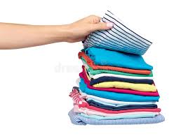 Alternatively, shop by category or designer with the links below. Hand With Stack Of Clothes Fresh Laundry Textile Isolated Stock Photo Image Of Object Cloth 159246422