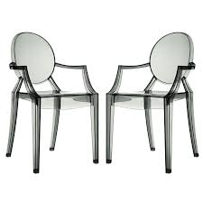 Ghost Style Dining Armchairs Set Of 2 In 2020 Dining Arm Chair Solid Wood Dining Chairs Dining Chairs