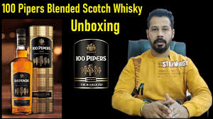 100 Pipers Whisky Unboxing Taste Price Reviews In Hindi Deluxe Scotch Whisky Youtube