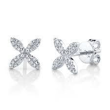 *estimated carat weight and millimeter size may vary depending on the depth measurement for diamond for all shapes and sizes. 0 16ct 14k White Gold Diamond Flower Stud Earring Mfjsc Sc55002161