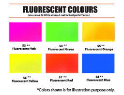 Bright colors are colors that command attention due to their hue, brightness or both. Samurai Paint Fluorescent Colors Samurai Paint Malaysia
