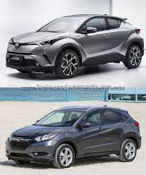 How do they stack up? Toyota C Hr Vs Honda Hr V Comparo Honda Hrv Toyota C Hr Toyota