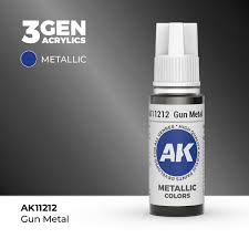 AK-Interactive: (3rd Gen) Acrylic - Gun Metal (17ml)