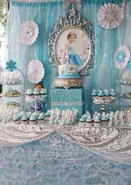 Great winter snow scene decorations. Frozen Birthday Dessert Table Frozenbirthdayparty Frozen Birthday Dessert Table Elsa Birthday Party Frozen Birthday Party Decorations Frozen Party Decorations