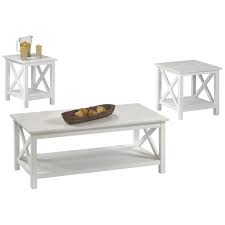 Giantex 3 piece nesting coffee & end table set. Progressive Seascape I 3 Piece Coffee Table Set In Textured White P306 95