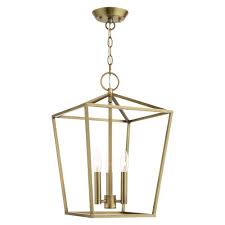 This antique and very large and substantial hanging chandelier is unsigned, but presumed to have been made in italy in circa. Livex Lighting Devonshire 3 Light Antique Brass Convertible Semi Flush Lantern 49433 01 The Home Depot