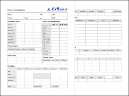 exrx net fitness testing